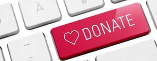 Keyboard with donation button