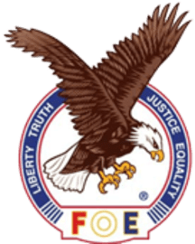 Emblem with eagle and core values